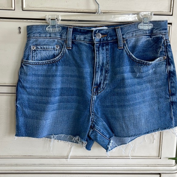 pistola Pants - Pistola Dark Denim Raw Edge Jean shorts size 29